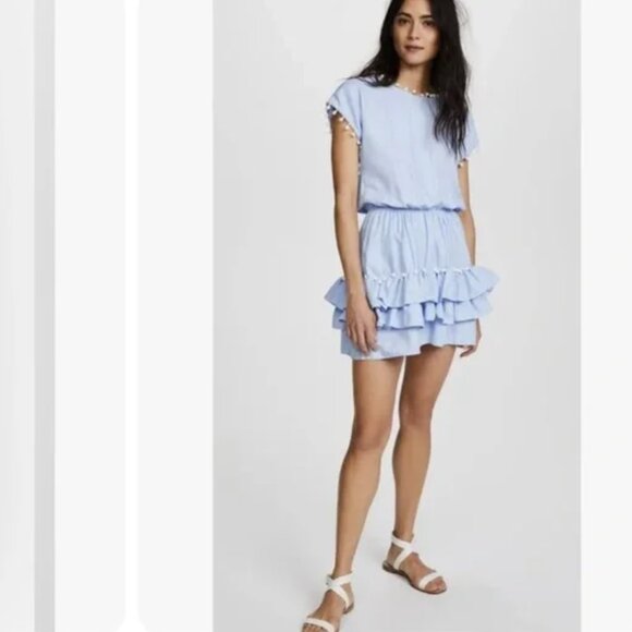 Peixoto Nissi pom-pom mini beachwear dress swim cover-up M - Picture 5 of 14